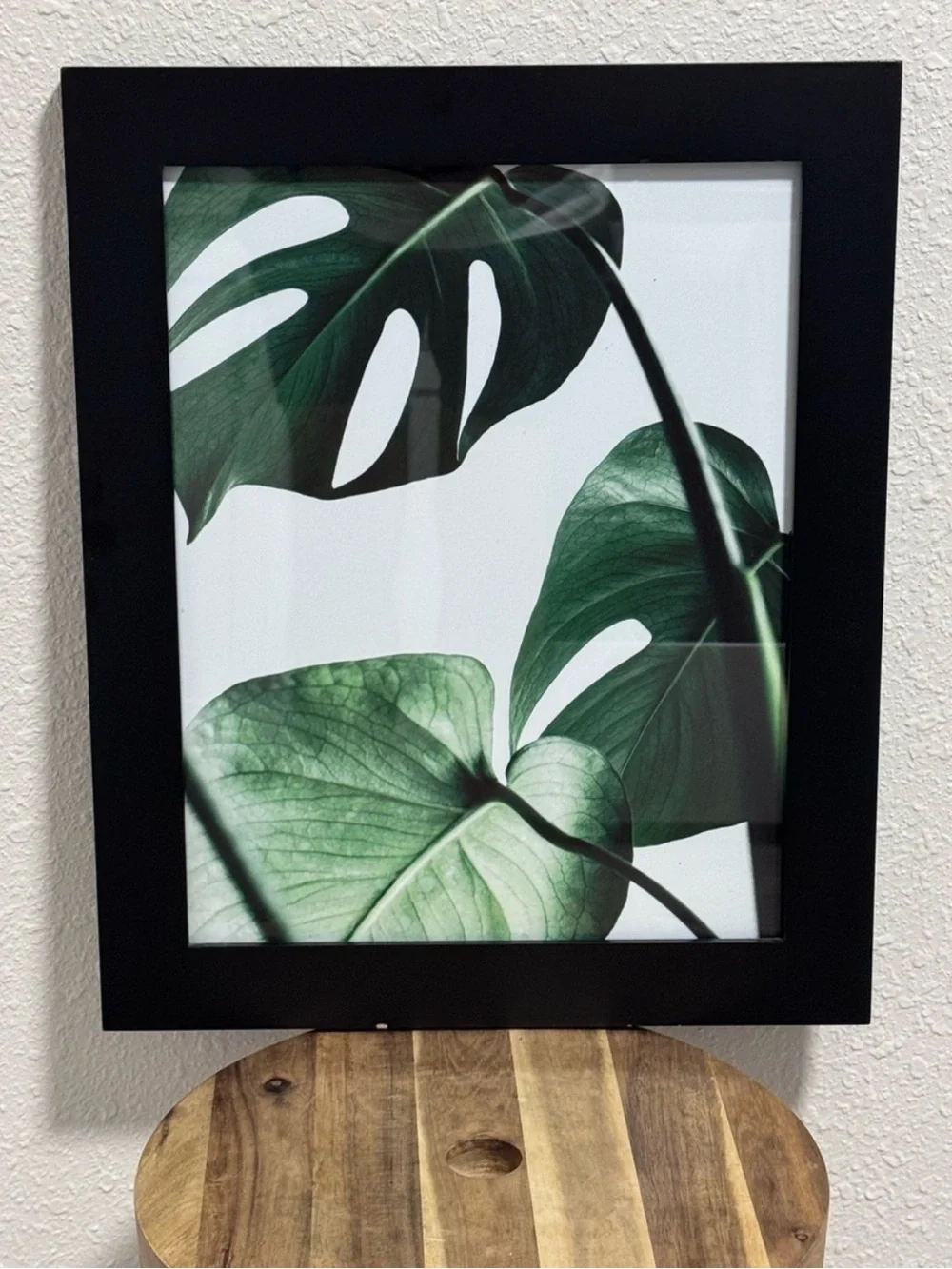 Threshold Black Gallery Frame 11x14 & Custom Giclee Botanical Monstera Leaf Art